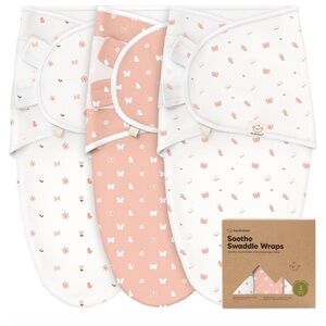 3-Pack Organic Baby Swaddle Sleep Sacks - Newborn Swaddle Sack